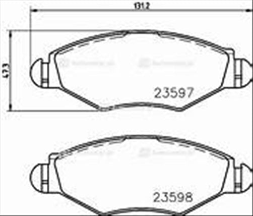FARGO FRONT BRAKE PADS - FRONT BRAKE PADS PEUGEOT 206 CITROEN XSAR DB1757F