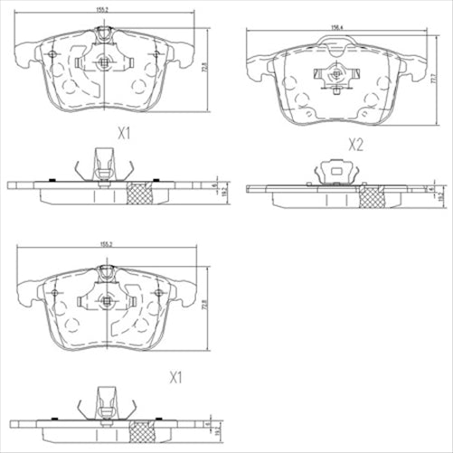 FRONT BRAKE PADS HOLDEN VOLVO SAAB DB1762FP
