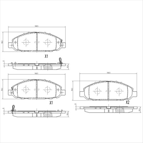 FARGO FRONT BRAKE PADS NISSAN URVAN/HOMY E25 02- (92 DB1769F