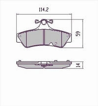PROSELECT REAR BRAKE PADS - MITSUBISHI 380 CERAMIC 05-
