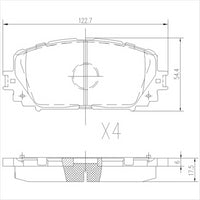 FARGO FRONT BRAKE PADS TOYOTA YARIS NCP90 05- (836.0 DB1785FP