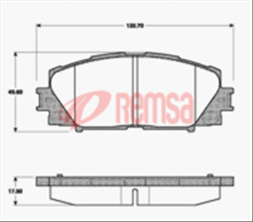 Remsa DB1785 E FRONT DISC BRAKE PADS - TOYOTA YARIS 05-11