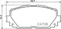 PROSELECT FRONT BRAKE PADS - TOYOTA YARIS CERAMIC 05-11