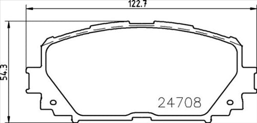 PROSELECT FRONT BRAKE PADS - TOYOTA YARIS CERAMIC 05-11