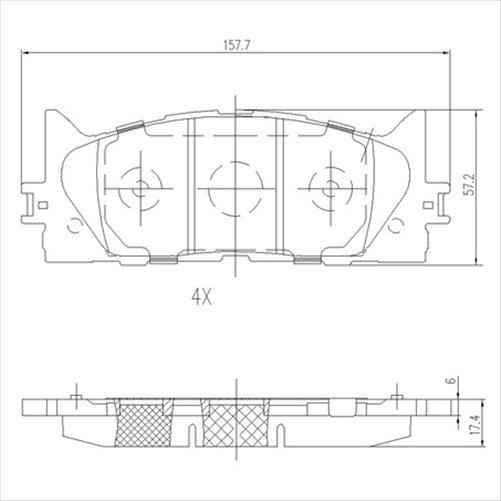 FARGO FRONT BRAKE PADS TOYOTA CAMRY/AURION ACV40 06- ( DB1800F