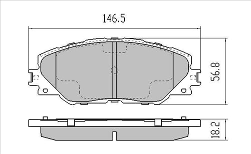 PROSELECT FRONT BRAKE PADS - TOYOTA RAV 4 CERAMIC 06-286mm DISC