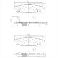 FARGO REAR BRAKE PADS SUBARU LEGACY BP (780.0) DB1803FP