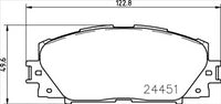 PROSELECT FRONT BRAKE PADS - TOYOTA ECHO YARIS CERAMIC 05-