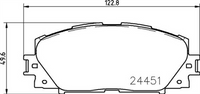 XP FRONT DISC BRAKE PADS - TOYOTA ECHO , YARIS  05-