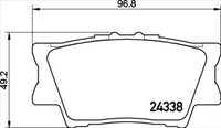 Remsa DB1832 UC REAR DISC BRAKE PADS - TOYOTA CAMRY ASV 50 12-