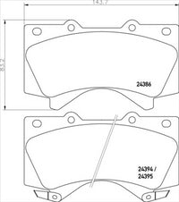 PROSELECT FRONT BRAKE PADS - TOYOTA LANDCRUISER 200 SERIES 7 CERAMIC