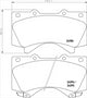 PROSELECT FRONT BRAKE PADS - TOYOTA LANDCRUISER 200 SERIES 7 CERAMIC