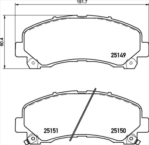 PROSELECT FRONT BRAKE PADS - HOLDEN COLORADO CERAMIC 08-