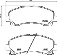 XP FRONT DISC BRAKE PADS - HOLDEN COLORADO 08-