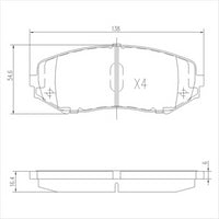 FARGO FRONT BRAKE PADS SUZUKI GRAND VITARA 05- DB1842FP