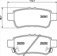 PROSELECT REAR BRAKE PADS - HONDA ODYSSEY CERAMIC 05-09