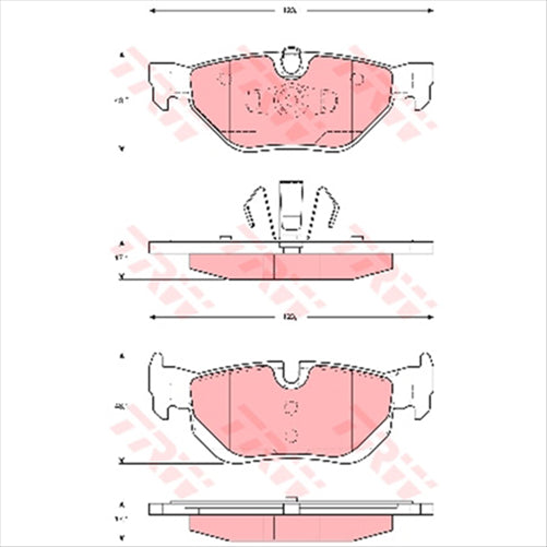 FARGO REAR BRAKE PADS BMW E60/E87/E90 2003- DB1858FP