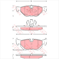 FARGO REAR BRAKE PADS BMW E60/E87/E90 2003- DB1858FP