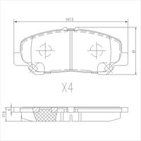 FARGO FRONT BRAKE PADS TOYOTA PREVIA ACR50 07- (922. DB1913FP
