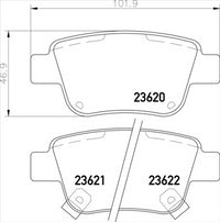 PROSELECT REAR DISC BRAKE PADS - TOYOTA ESTIMA ACR50 CERAMIC 06-09