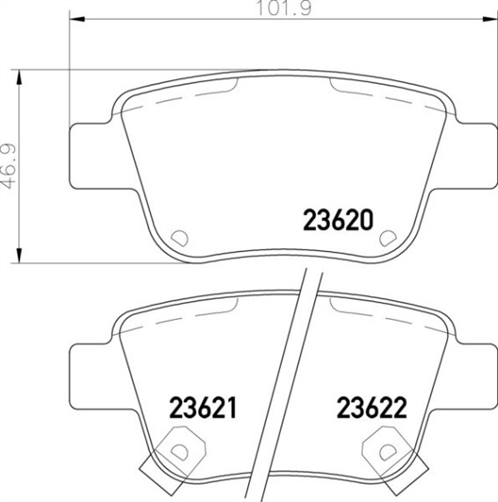 REAR DISC BRAKE PADS - SUITS TOYOTA ESTIMA ACR50 06-09 DB1914XP