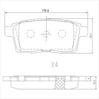 FARGO REAR BRAKE PADS MAZDA MPV 05- CX7 DB1917F