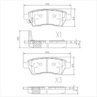 FARGO REAR BRAKE PADS NISSAN MURANO PATHFINDER NAVARA DB1919F