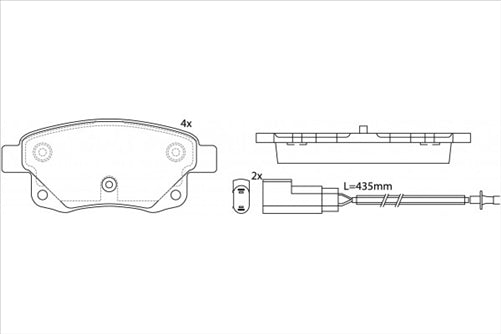 DB1968 E REAR DISC BRAKE PADS - FORD TRANSIT 06- 125202