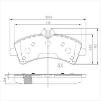 FARGO REAR BRAKE PADS MERCEDES SPRINTER 2006 (690.0) DB1975CP