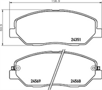 Remsa FRONT DISC BRAKE PADS - HYUNDAI SANATA FE , KIA SORENTO DB2034 UC
