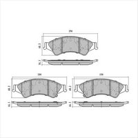 PROSELECT FRONT BRAKE PADS FORD RANGER CERAMIC 2011-2019 DB2074PS