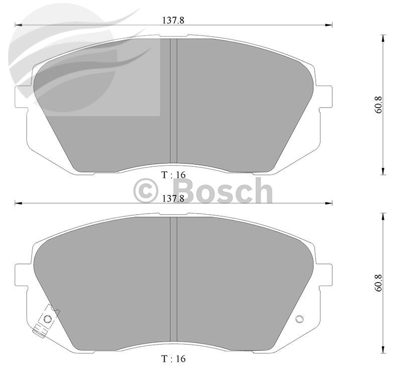 Brake Pad Fr Hyu Ix35 Lm El Bosch Brake - Db2174bl