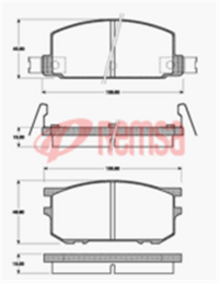 Remsa FRONT DISC BRAKE PADS - SUBARU LEONE 80-84 DB219 E