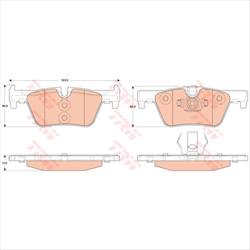FARGO REAR BRAKE PADS BMW 1 2 3 4 SERIES 2011- (978.0) DB2224F