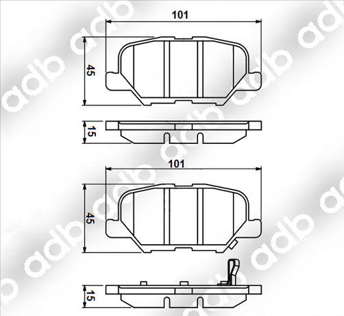 Remsa REAR DISC BRAKE PADS - MAZDA MAZDA 6 12- DB224 E