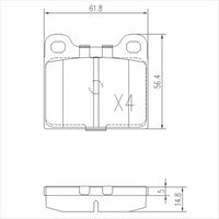 FARGO FRONT BRAKE PADS SET ALFA PORSCHE DB2F