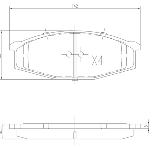 FRONT BRAKE PADS SET NISSAN DB321F