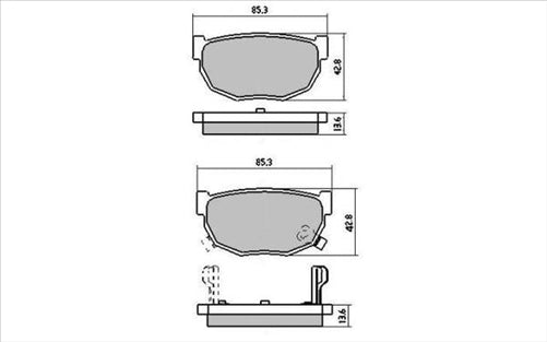 PROSELECT REAR BRAKE PADS - NISSAN SILVIA CERAMIC 79-89