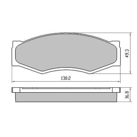 FRONT DISC BRAKE PADS - NISSAN NAVARA CARAVAN ATLAS 85-92 DB340XP