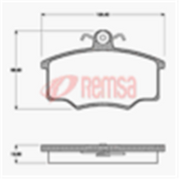 Remsa FRONT DISC BRAKE PADS - AUDI 1982-1984 DB401 E