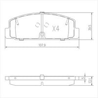 FARGO REAR BRAKE PADS MAZDA DB417F