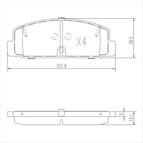 REAR BRAKE PADS MAZDA DB417F