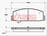 Remsa REAR DISC BRAKE PADS - MAZDA RX7 FD 86-99 DB417 E