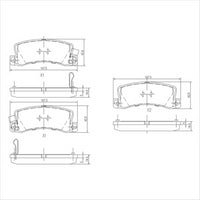 FARGO REAR BRAKE PADS SET TOYOTA HOLDEN DB422F