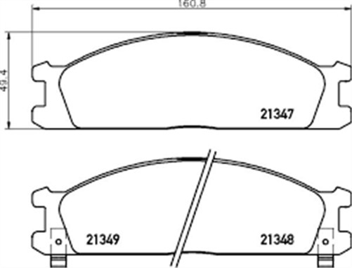 FRONT DISC BRAKE PADS - NISSAN NAVARA D22 4WD 97- DB438XP