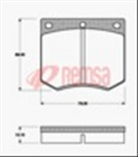 Remsa FRONT DISC BRAKE PADS - FORD / HOLDEN DB625 UC