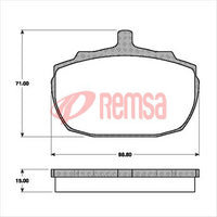 Remsa FRONT DISC BRAKE PADS - BLMC AUSTIN PRINCESS DB852 E