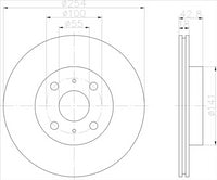 PROSELECT FRONT BRAKE ROTOR TOYOTA CYNOS PASEO 1991- 254 mm