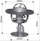 DAYCO THERMOSTAT 54MM 86 DEGREES C - 187 DEGREES F DT125J