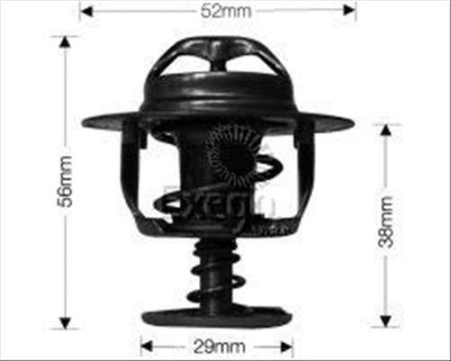 DAYCO THERMOSTAT 52MM 77 DEGREES C - 170 DEGREES F DT51E